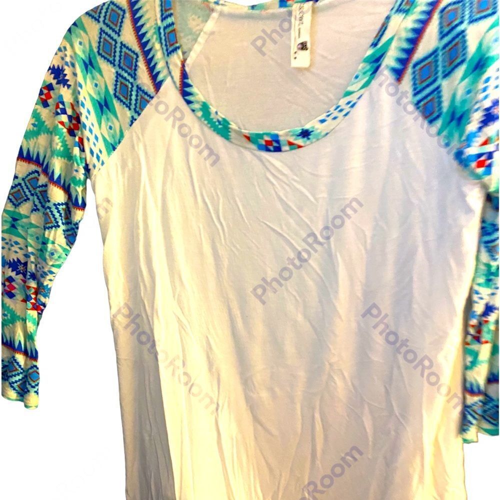 Pink owl size small 3/4 sleeve shirt